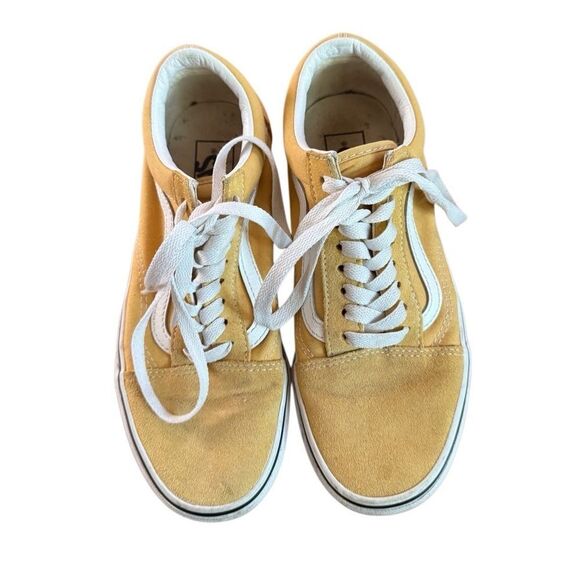 Vans Old Skool Unisex Sneaker Low Top Shoes in Yellow & White Size US 8 (Womens) - Picture 2 of 7